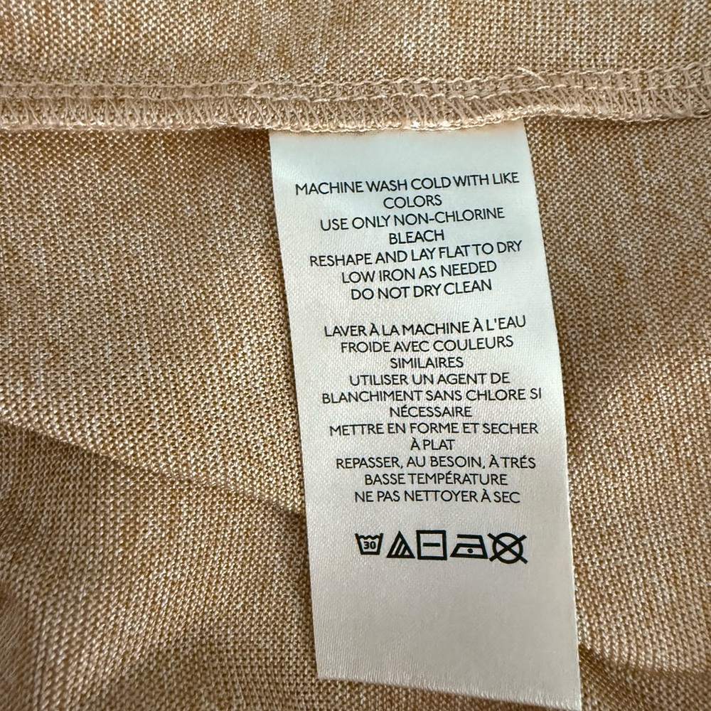 Anthropologie Metallic Gold Short Sleeve Crewneck Top - Picture 7 of 8